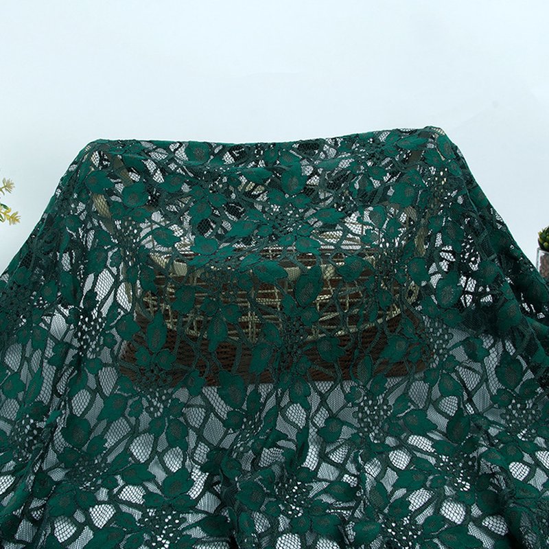 Dress Peacock Cutwork Nylon Lace Fabric for Women's Wear Wholesale Sup 4